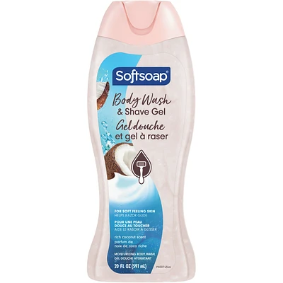 Moisturizing Body Wash and Shave Gel, Rich Coconut