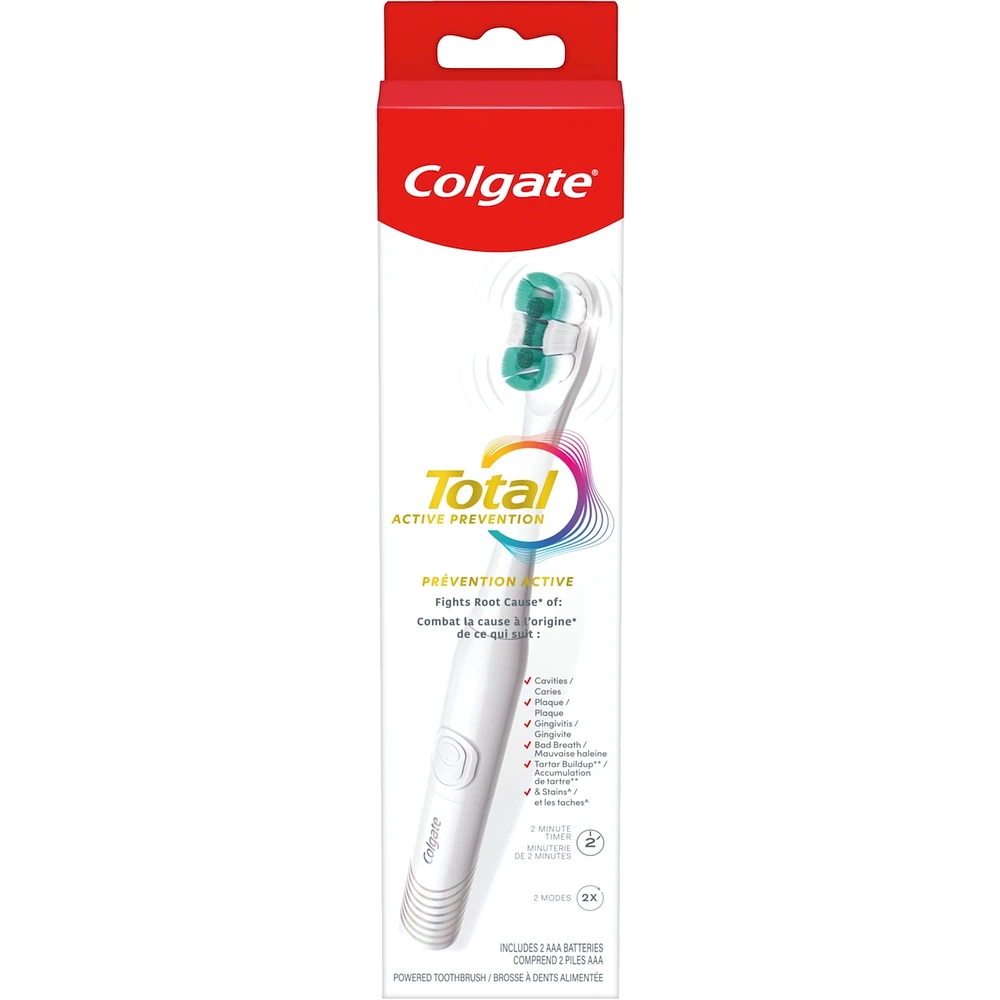 Total Battery Powered Toothbrush, White