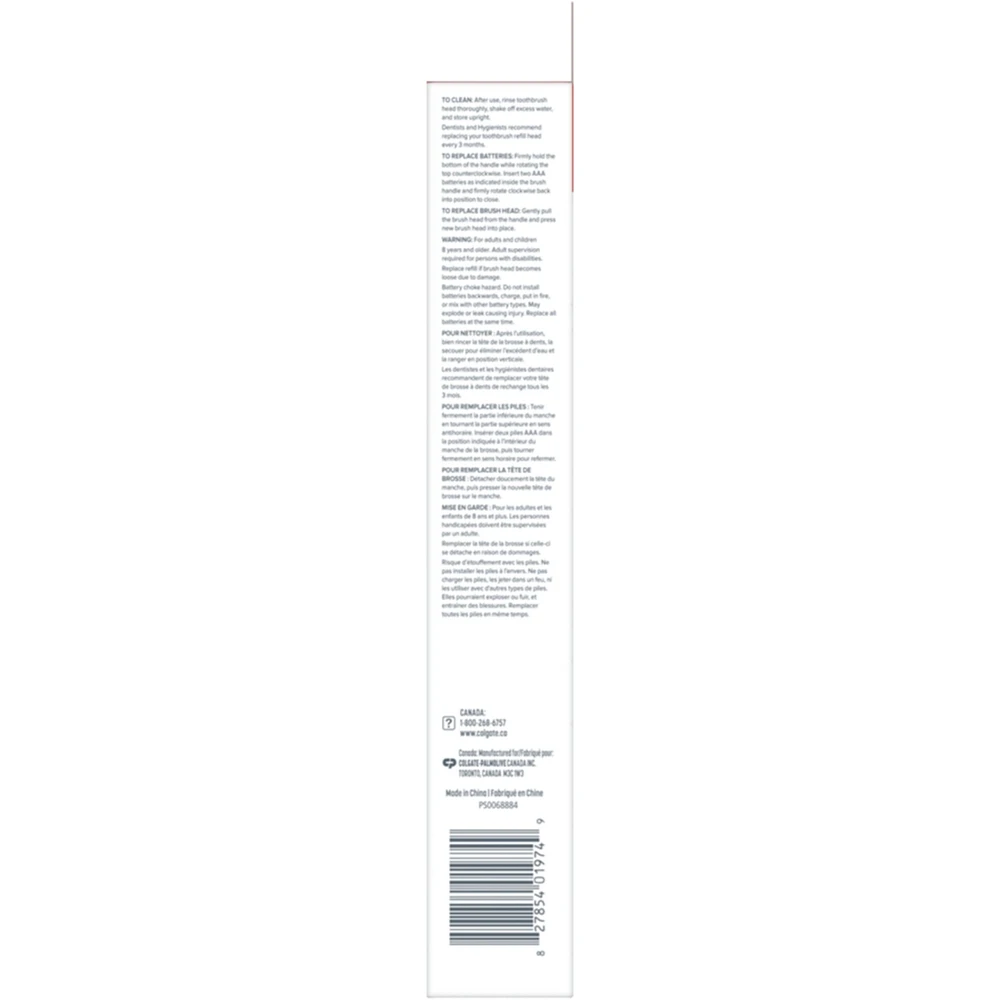 Total Battery Powered Toothbrush, White