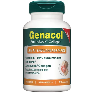 Genacol Anti-Inflammatoire avec Collagène AminoLock, Curcumine de Curcuma et BioPerine