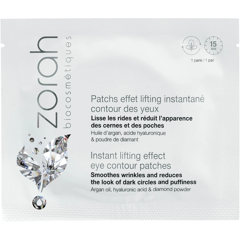 Instant lifting effect eye contour patches