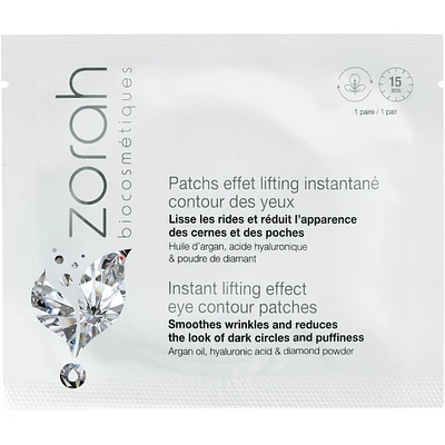 Instant lifting effect eye contour patches