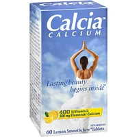 Calcia Calcium with Vitamin D 400IU calcium 500MG  Lemon