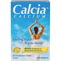 Calcia Calcium with Vitamin D 400IU calcium 500MG  Lemon