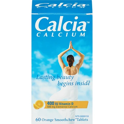 Calcia Calcium with Vitamin D 400IU 500MG orange