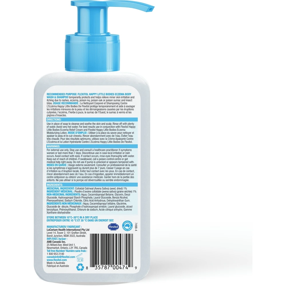Happy Little Bodies™ Eczema 2 in 1 Body Wash and Shampoo