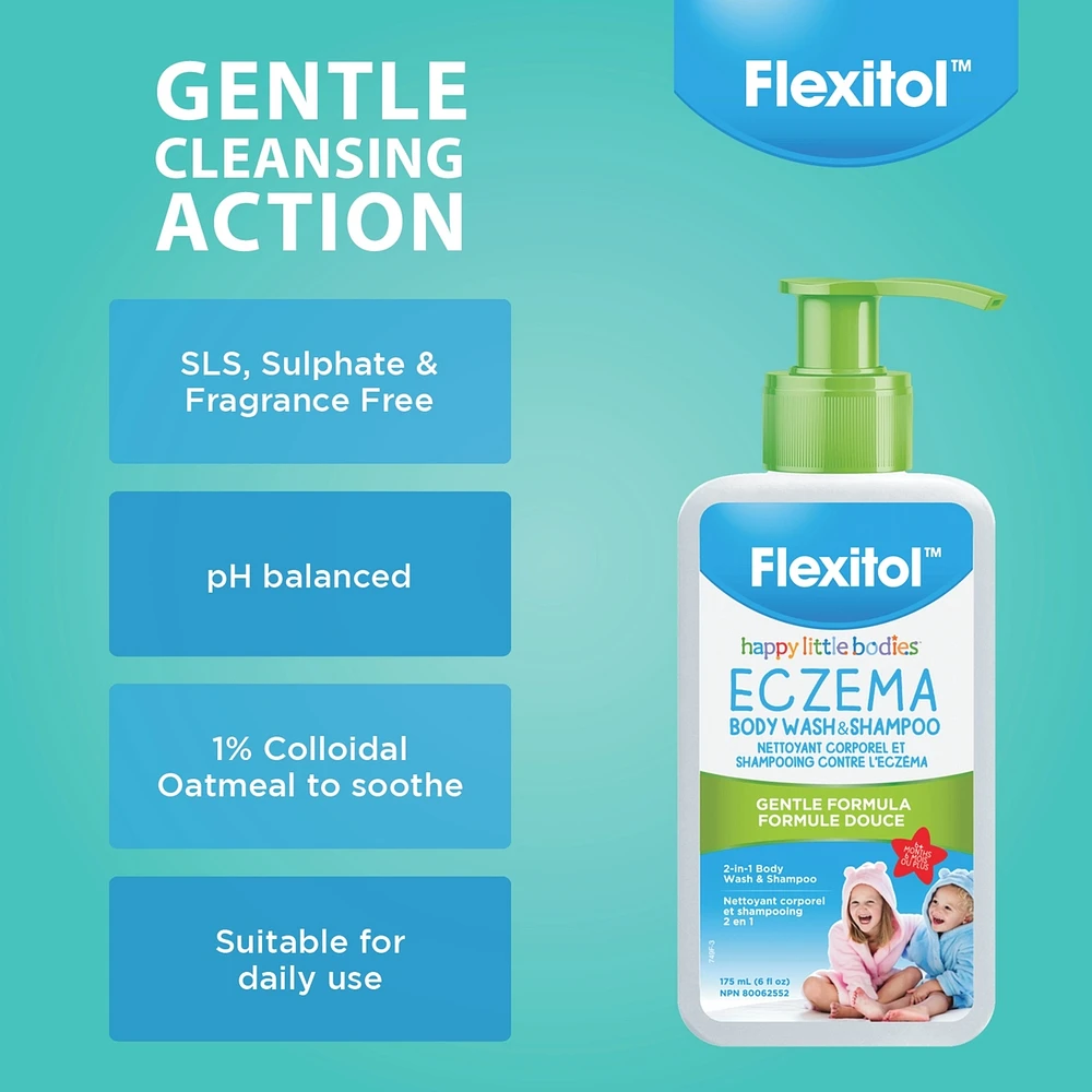 Happy Little Bodies™ Eczema 2 in 1 Body Wash and Shampoo