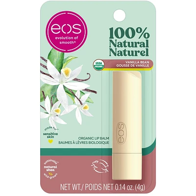 Bâtonnet-baume pour les lèvres naturel et biologique à 100 % - Gousse de vanille