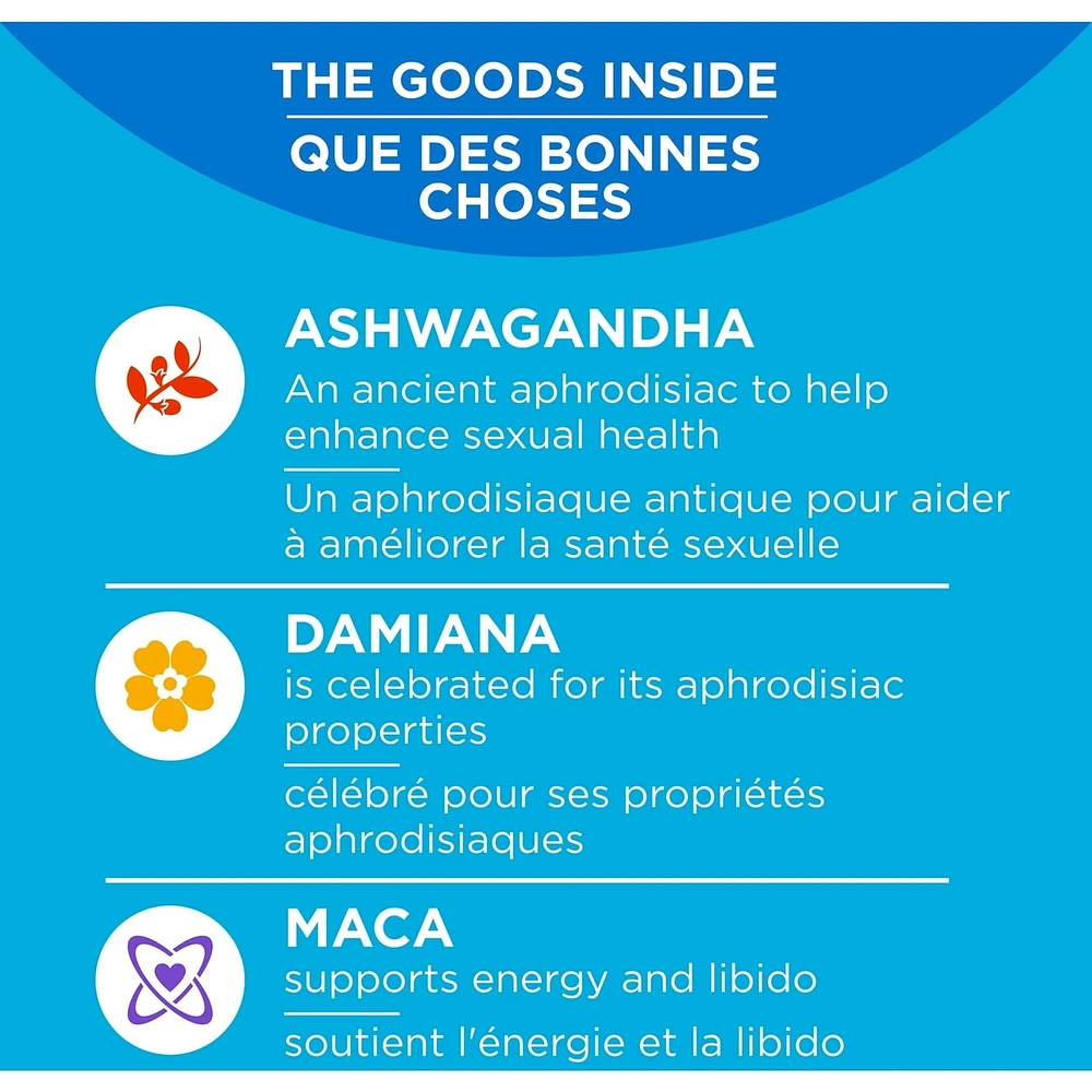 Supplement Capsules support physical aspects of drive & sensation Lovin' Libido supplements for women with ashwagandha, damiana & maca