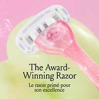 Billie Women’s Razor Kit - 1 Handle + Magnetic Holder + 2 x 5-Blade Refills - Pink Sparkle