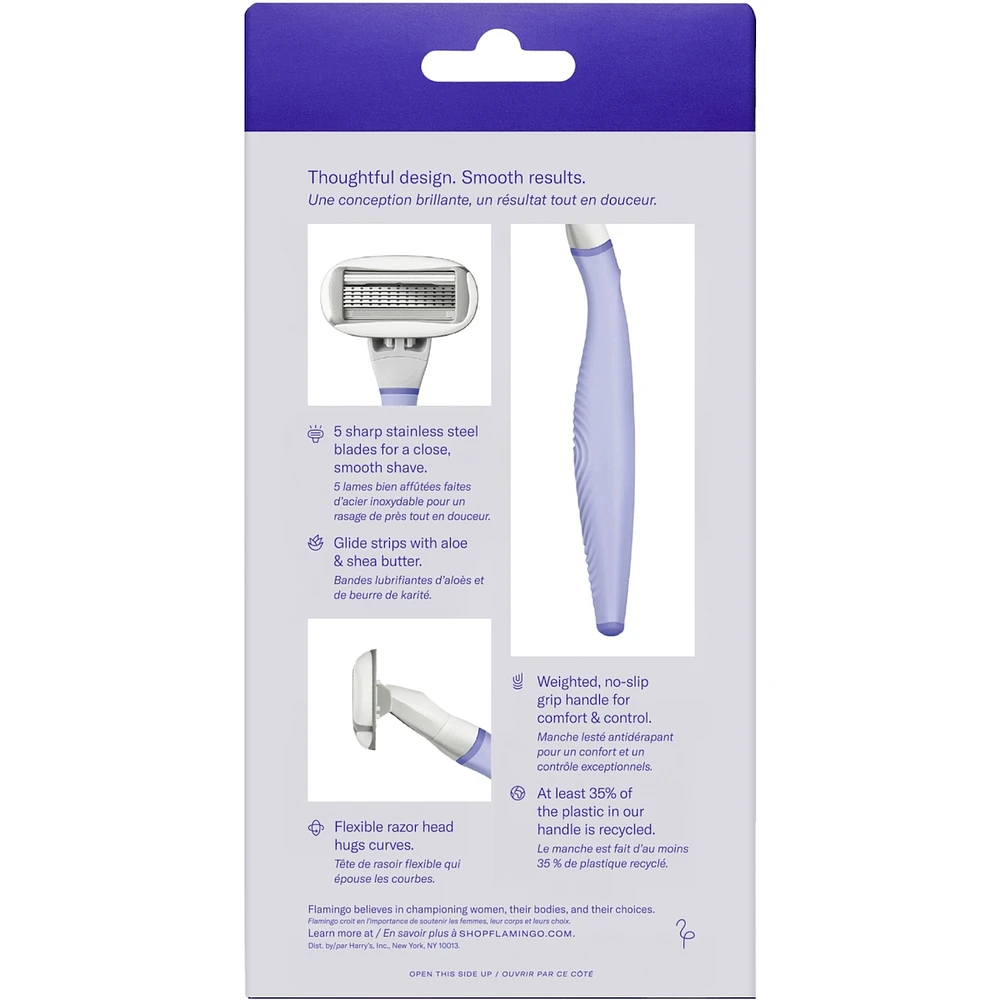 5-Blade Women's Razor - 1 Handle + 2 Blade Refills Sage