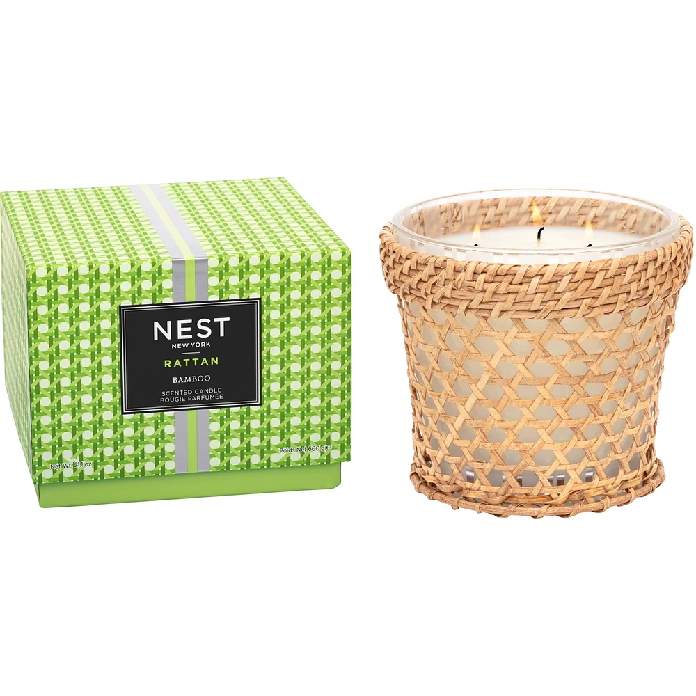 Rattan Bamboo 3-Wick Candle