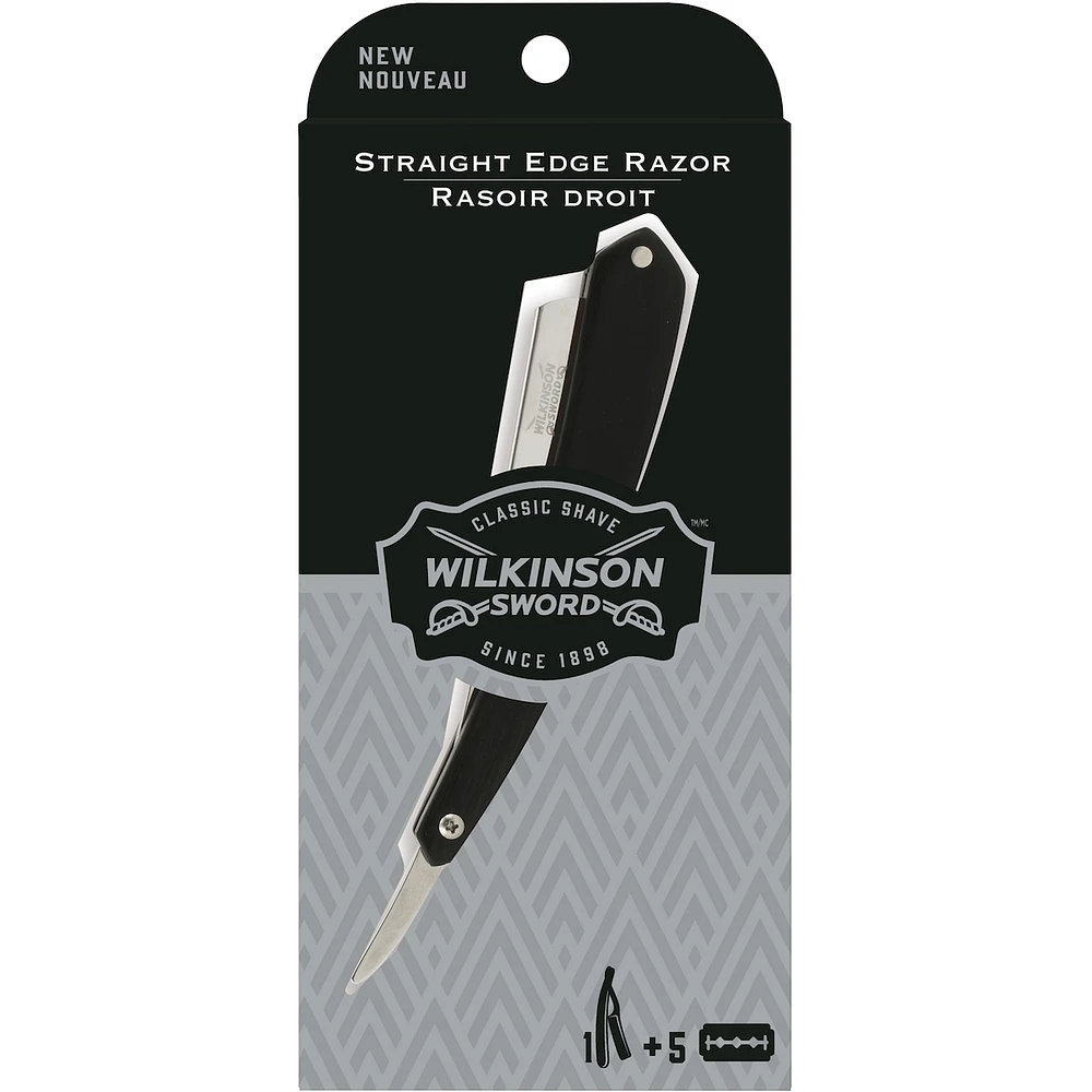 Wilkinson Sword Classic Straight Razor, with 5 Razor Blades