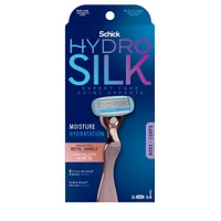 Hydro Rose Gold Metal Handle Women's Razor and 2 Refills
