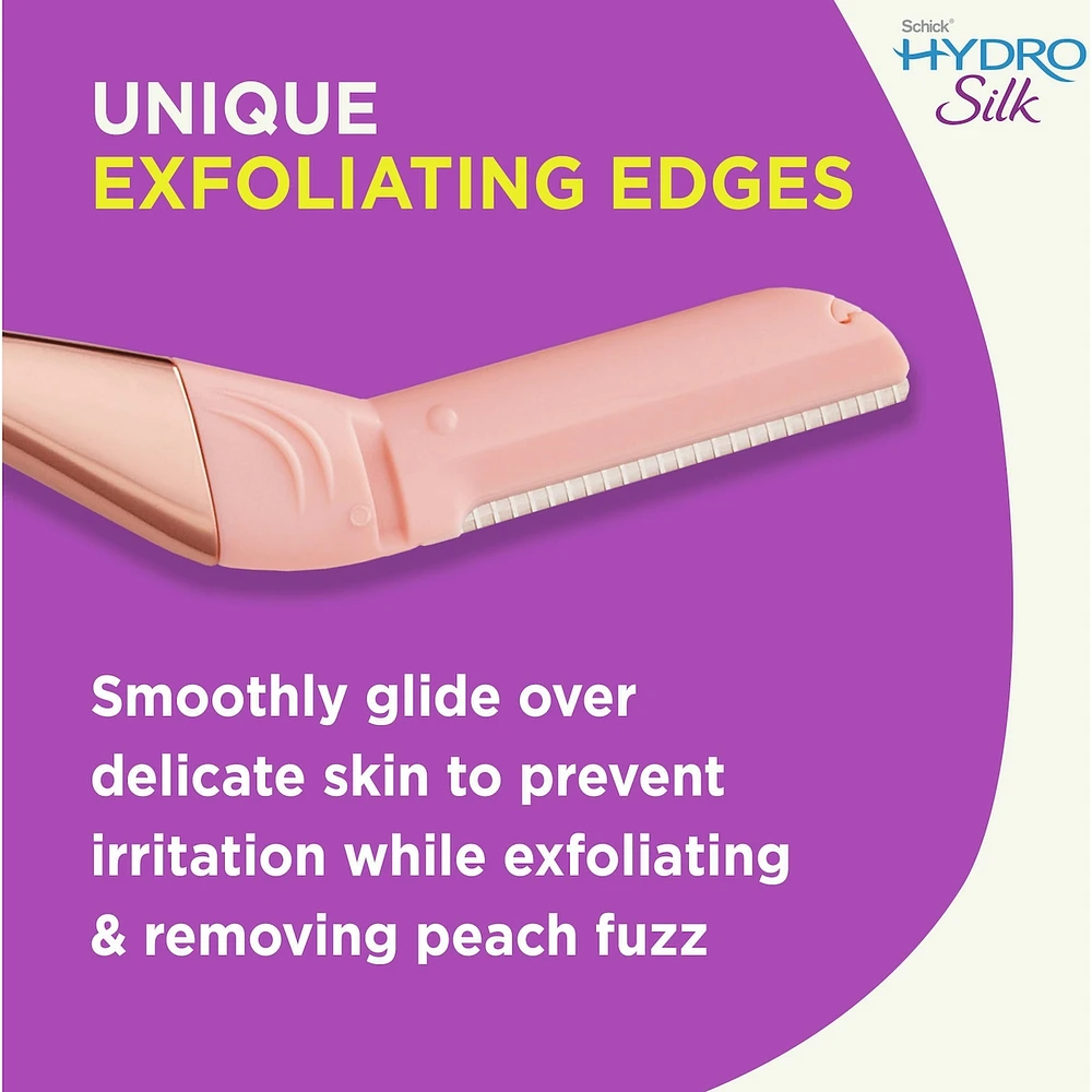Hydro Silk Dermaplaning Wand, Professional Style, 1 Handle and 6 Refills