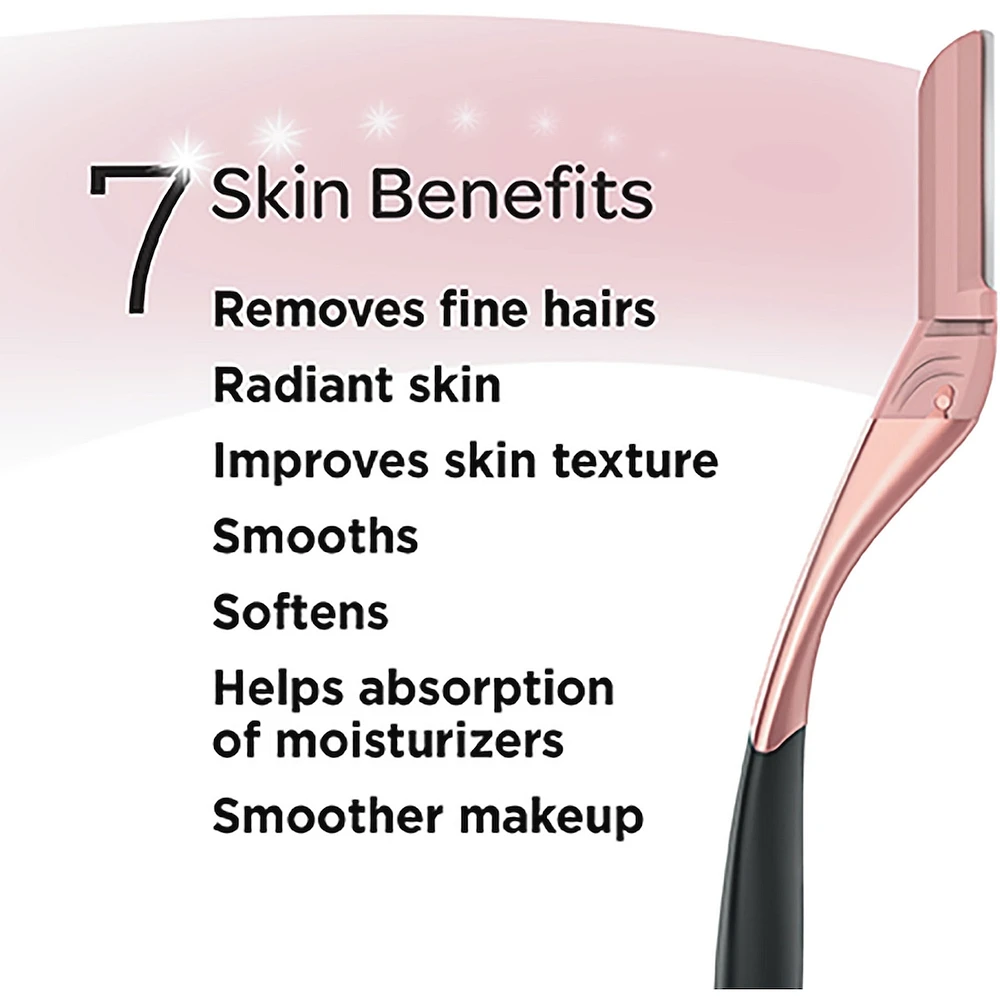 Hydro Silk Dermaplaning Wand, Professional Style, 1 Handle and 6 Refills