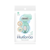 Rasoir jetable Intuition Go pour peau sensible avec étui de voyage