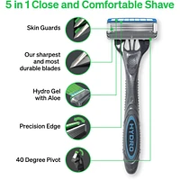 Schick Hydro Sensitive Skin Disposable Men’s Razor, 2 Disposable Razors