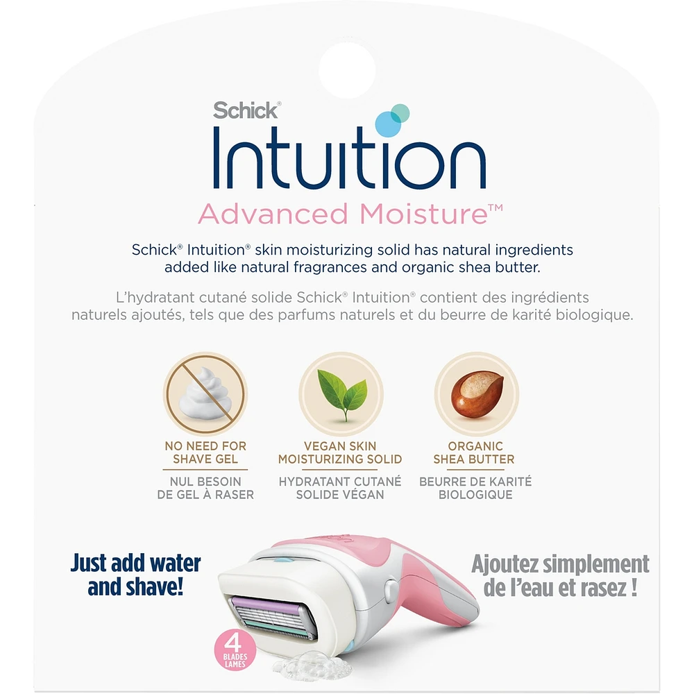 Intuition Advanced Moisture Women’s Razor Refills with Shea Butter