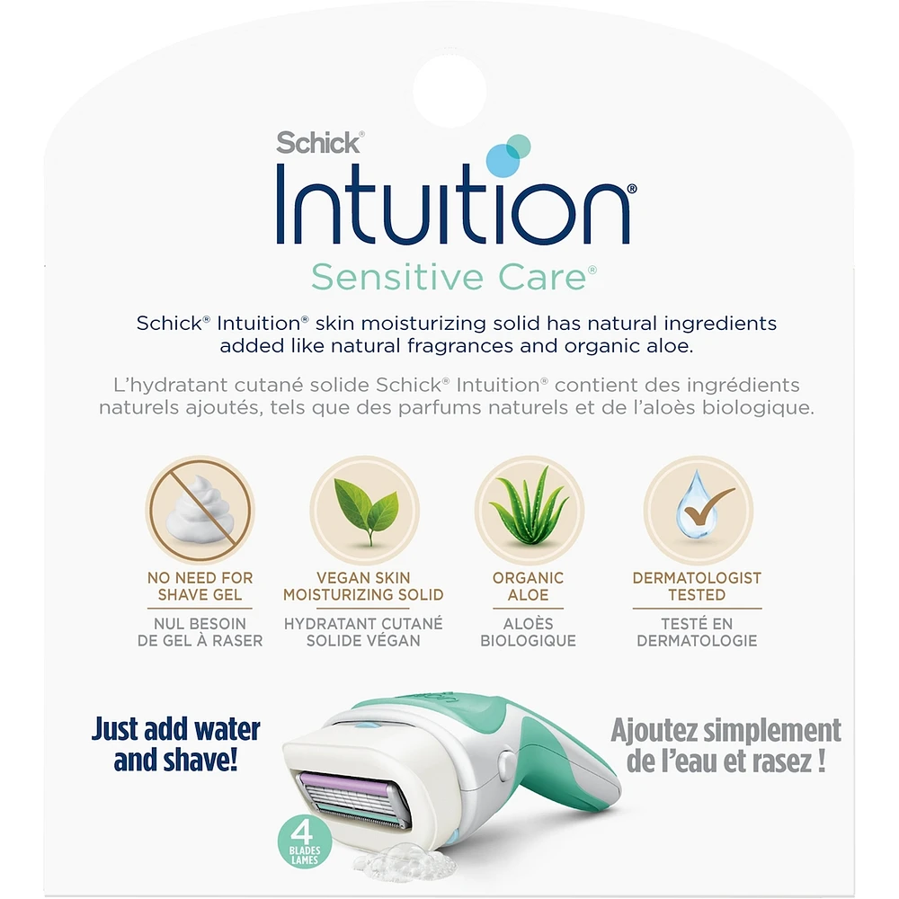 Intuition Naturals Sensitive Care Womens Razor Refills with Vitamin E & Aloe
