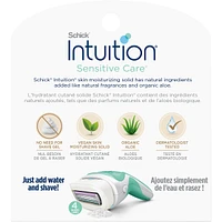 Intuition Naturals Sensitive Care Womens Razor Refills with Vitamin E & Aloe