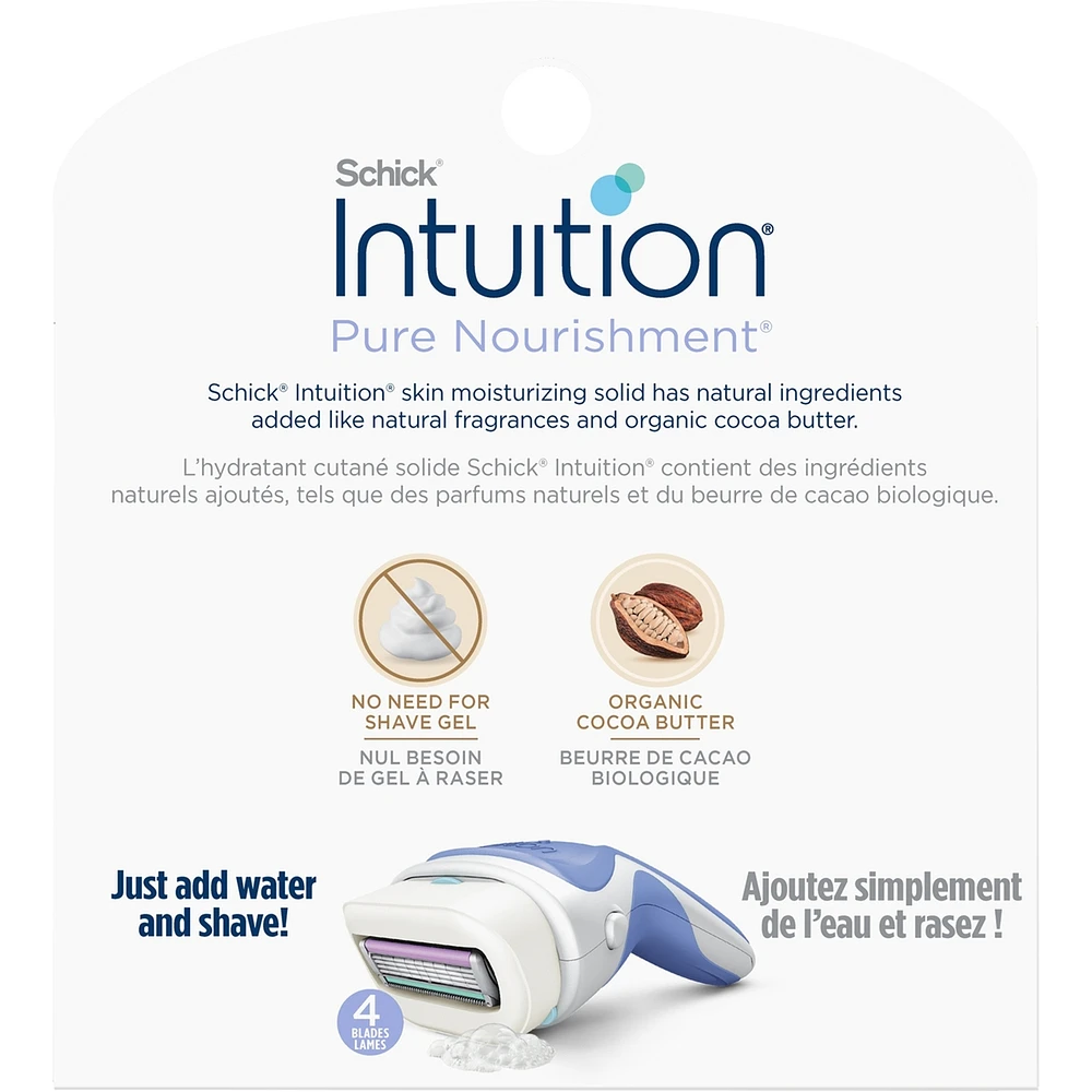 Intuition Pure Nourishment Women’s Razor Refills with Coconut Milk and Almond Oil