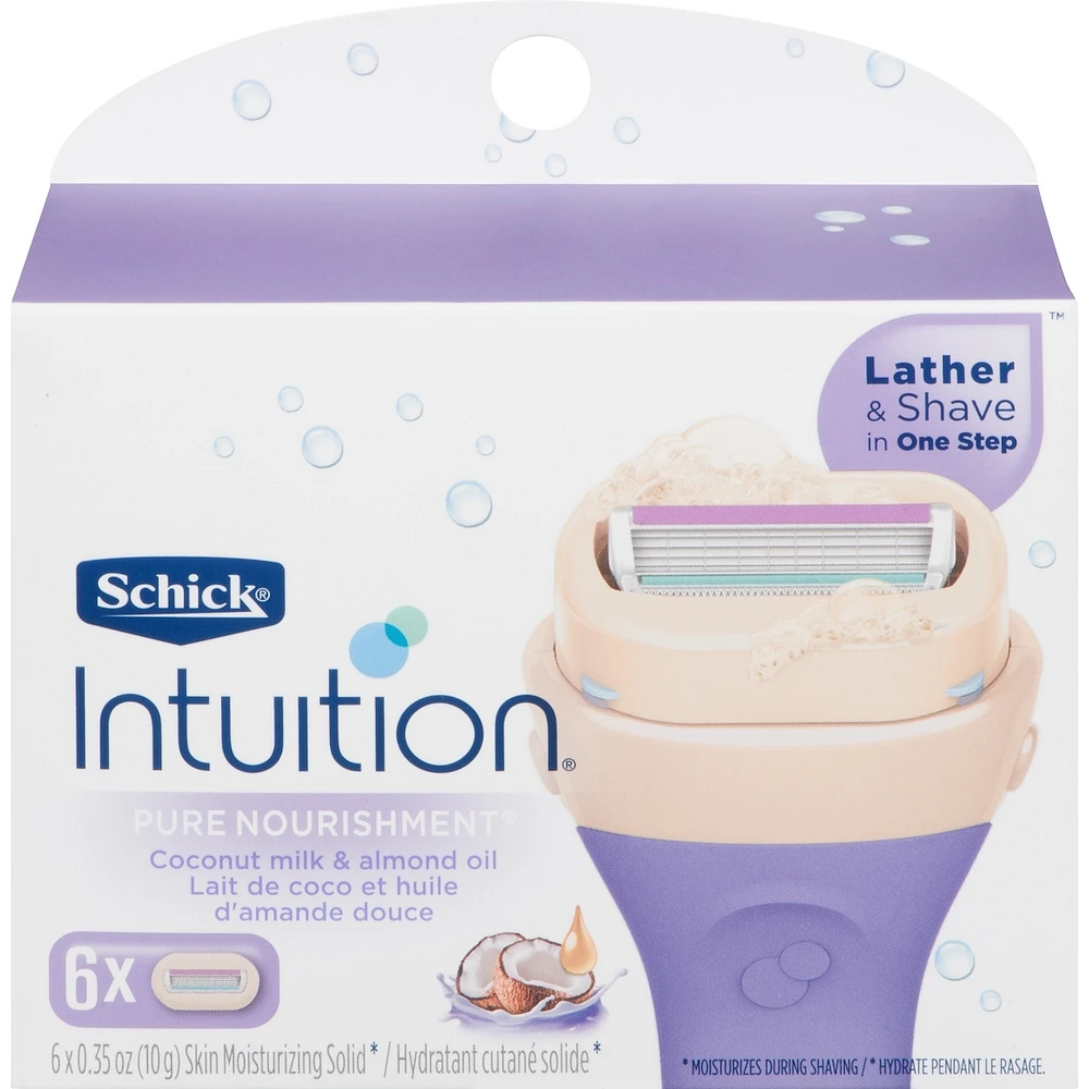 Intuition Pure Nourishment Womens Razor Refills with Coconut Milk and Almond Oil