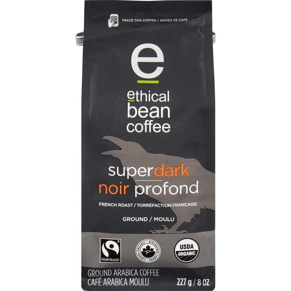 Fairtrade Organic Coffee, Superdark French Roast, Ground Coffee