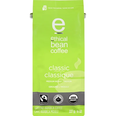 Fairtrade Organic Coffee, Classic Medium Roast, Ground Coffee