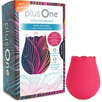 plusOne Rose Vibrator for Women - Clitoral Stimulator Made of Body-Safe Silicone, Waterproof, USB Rechargeable & 10 Pulsing Settings