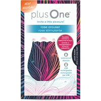 plusOne Rose Vibrator for Women - Clitoral Stimulator Made of Body-Safe Silicone, Waterproof, USB Rechargeable & 10 Pulsing Settings