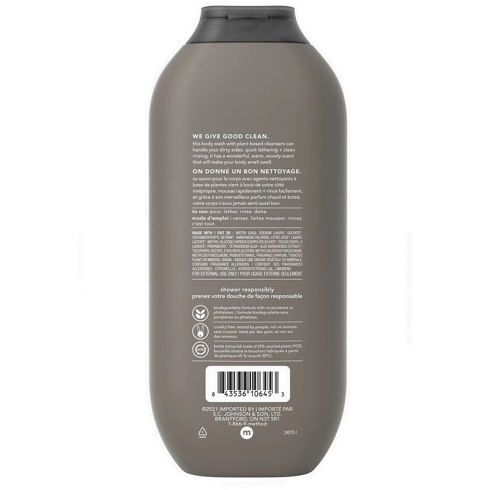 Method Men, Cedar + Cypress Body Wash