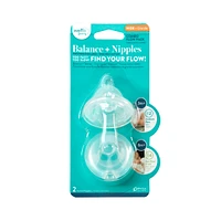 Balance+ Wide Nipples (Med/Fast) 2pk