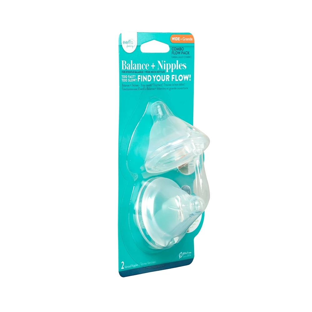 Balance+ Wide Nipples (Med/Fast) 2pk