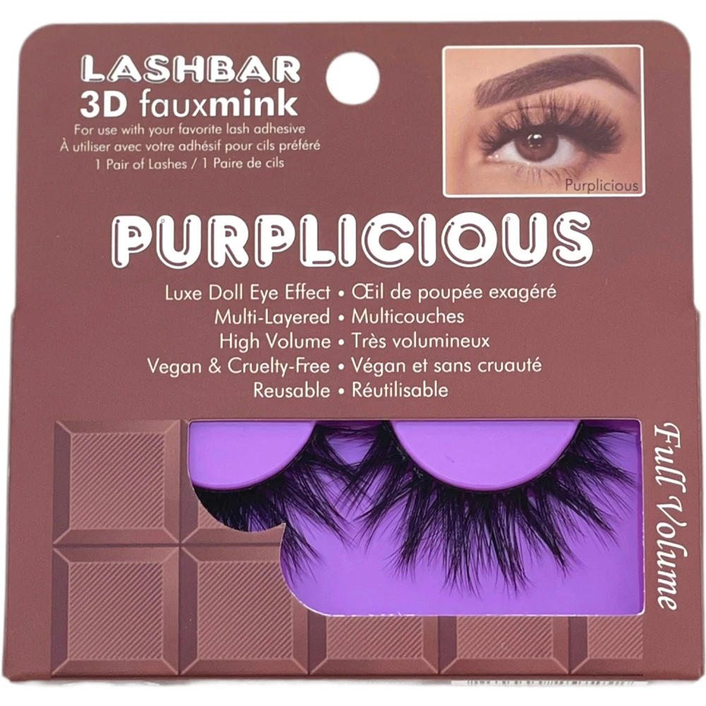 Purplicious Single Pack 3D Faux Mink False Eyelashes