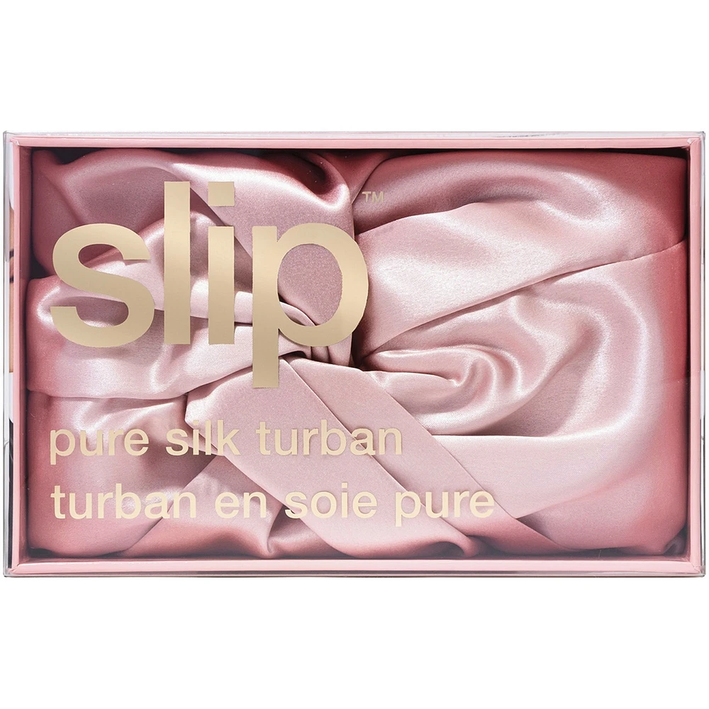 slip pure silk turban - pink