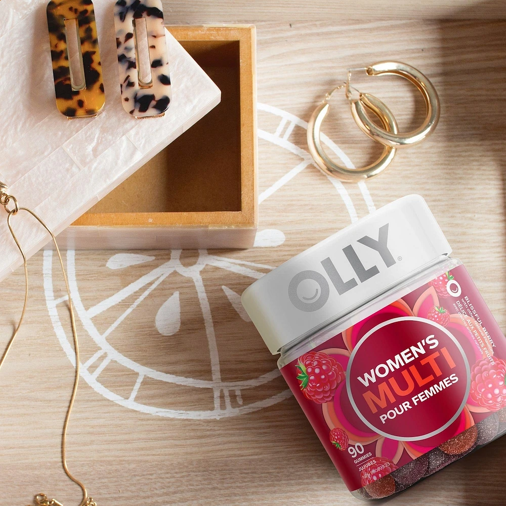 OLLY Vitamin For Women Blissful Berry gluten free 45 day supply 90 gummies