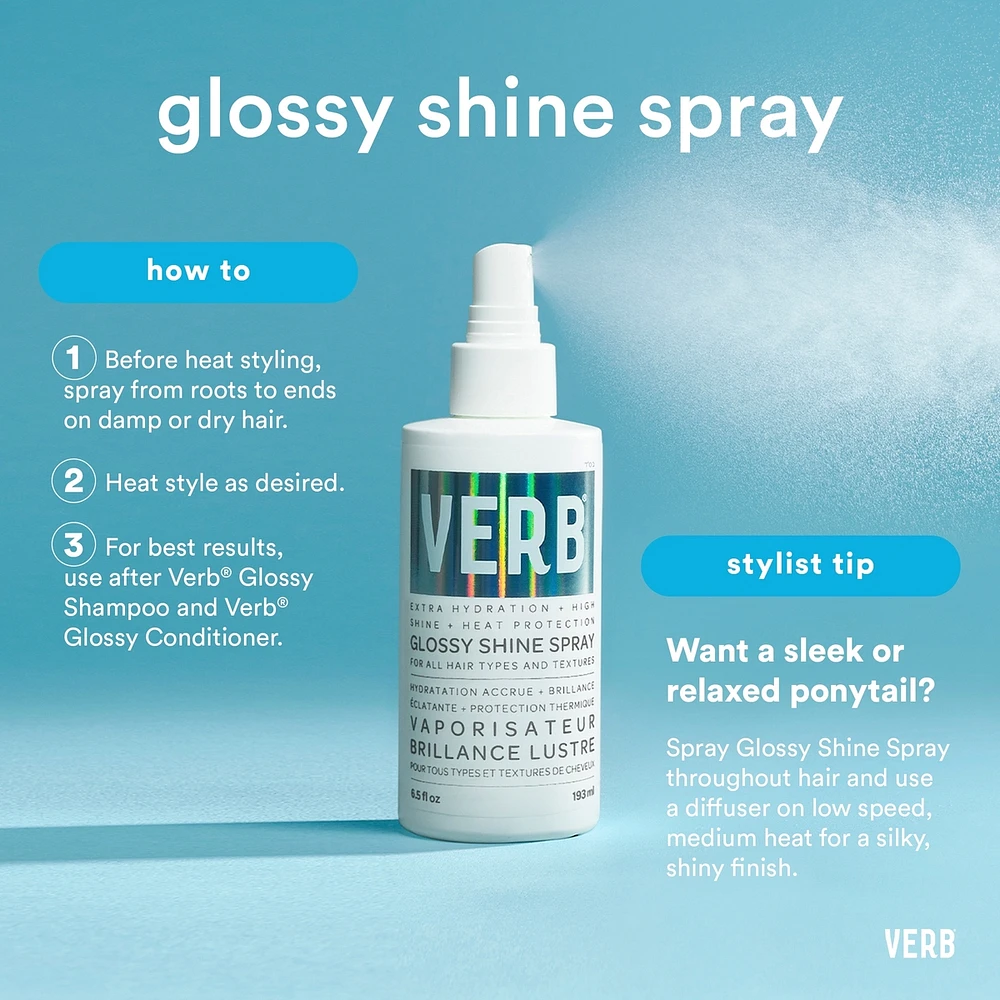 Glossy Shine Spray with Heat Protection