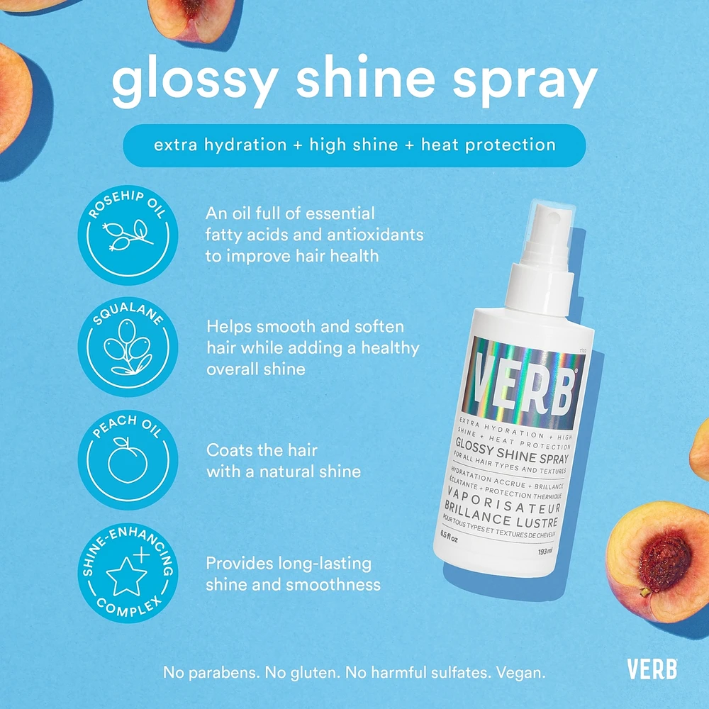 Glossy Shine Spray with Heat Protection