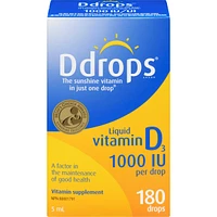 Ddrops Adults 1000 IU Vitamin D3, 180 drops