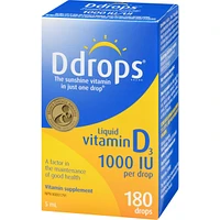 Ddrops Adults 1000 IU Vitamin D3, 180 drops