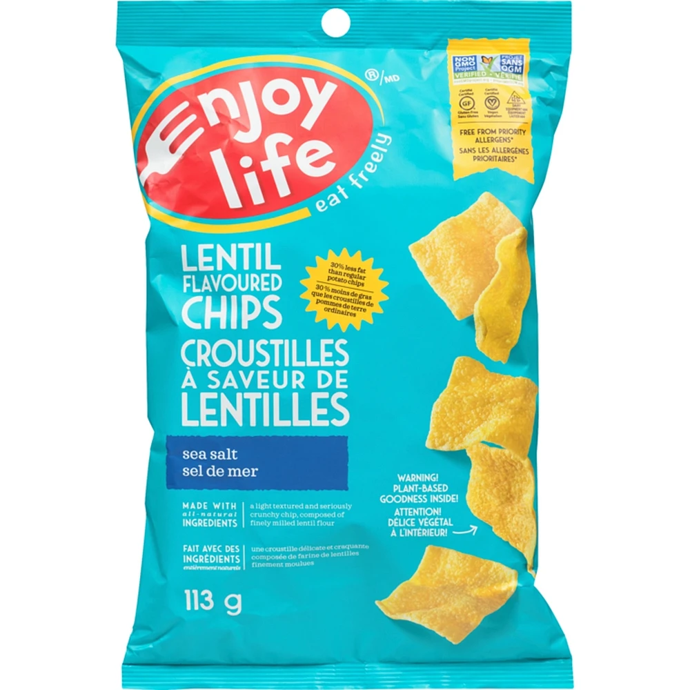Plentils Lentil Chips, Sea Salt