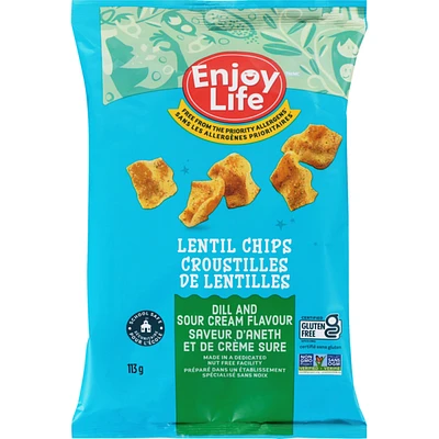 Plentils Dill and Sour Cream Flavour Lentil Chips