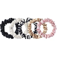 Slip Midi Scrunchies - White, Pink, Caramel, Black, Navy Stripe