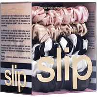 Slip Midi Scrunchies - White, Pink, Caramel, Black, Navy Stripe