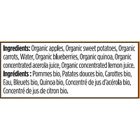 Superblends: apples, sweet potatoes, carrots + blueberries