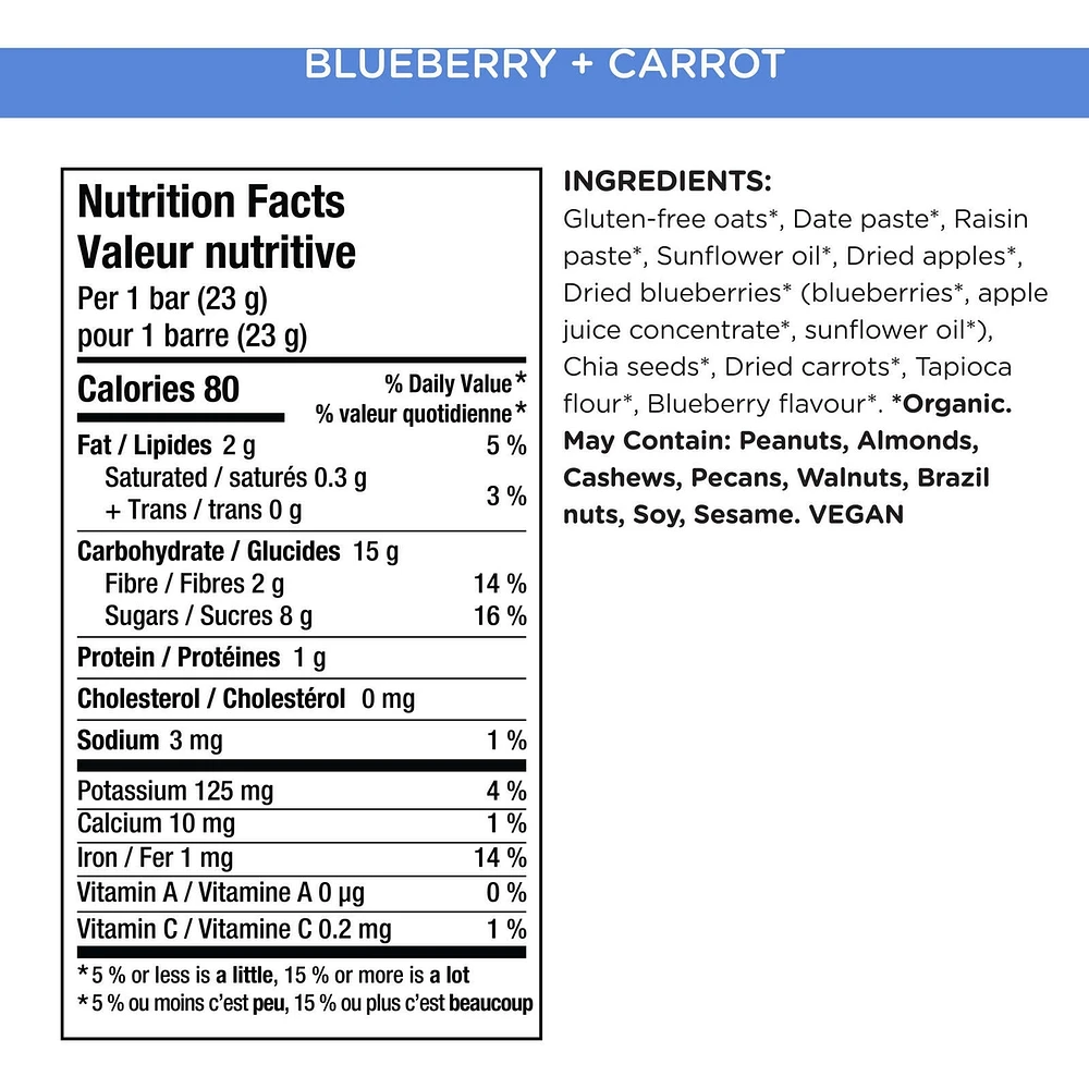 Oaty Chomps Blueberry + Carrot Snack Bar