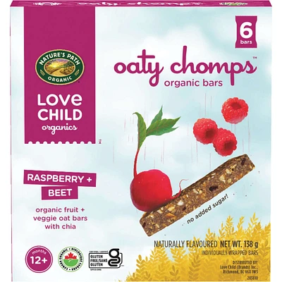 Barres collation framboise + betterave Oaty Chomps