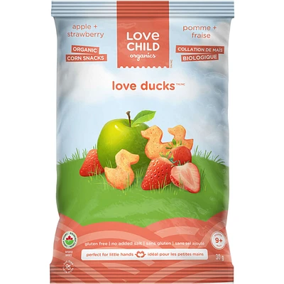 Love Ducks Apple + Strawberry Corn Snacks