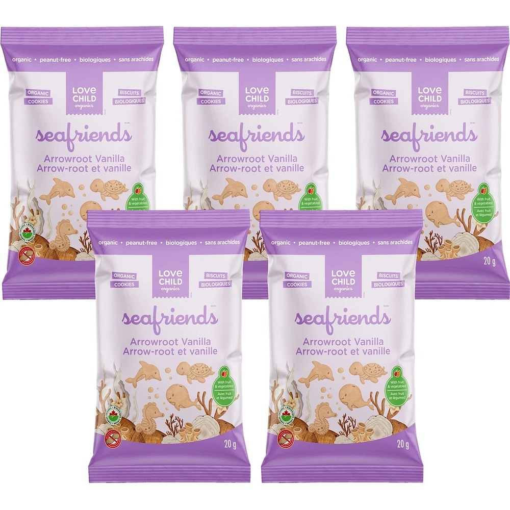 Seafriends Arrowroot Vanilla Cookies Snack Pack
